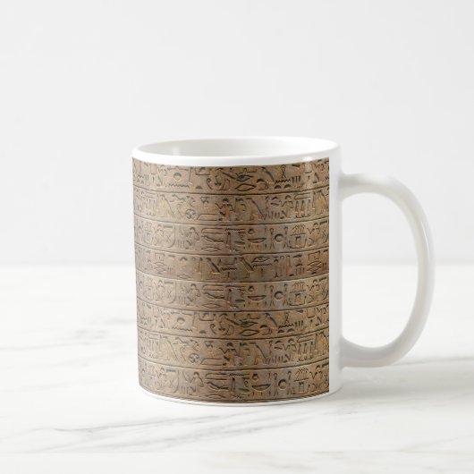 Geschenk des ägyptischen Hieroglyphen-Designers Kaffeetasse (Rechts)