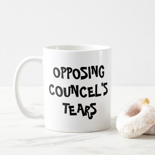 Geschenk des Anwalts gegen die Tear des Councel Kaffeetasse (Mit Donut)