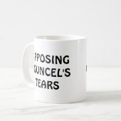 Geschenk des Anwalts gegen die Tear des Councel Kaffeetasse (Vorderseite Links)