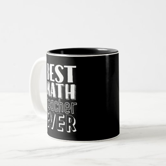 Geschenk des besten Mathematiklehrers je Lehrer Zweifarbige Tasse (Vorderseite Links)