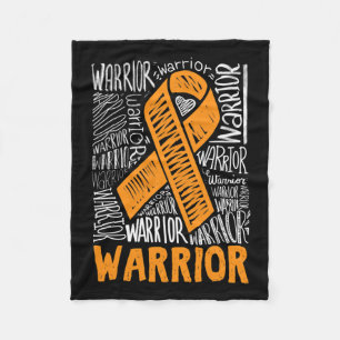 Geschenk des Blutzenkrebs-Kriegers Orange-Ribbon-B Fleecedecke