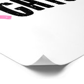 Geschenk des Brustkrebskrebs-Kriegers Poster (Ecke)