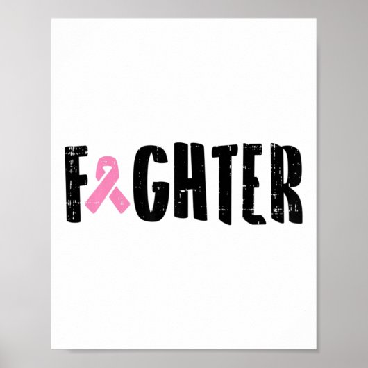 Geschenk des Brustkrebskrebs-Kriegers Poster (Vorne)