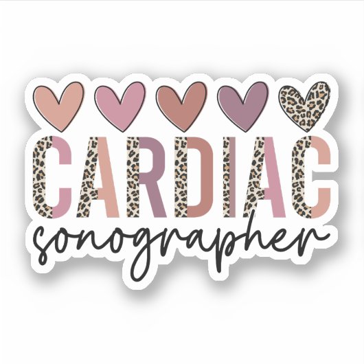 Geschenk des Cardiac-Sonographen, Kardiale Sonogra Aufkleber (Vorderseite)