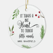 Geschenk des Custom Teacher Apprecife Weihnachten Keramik Ornament (Links)