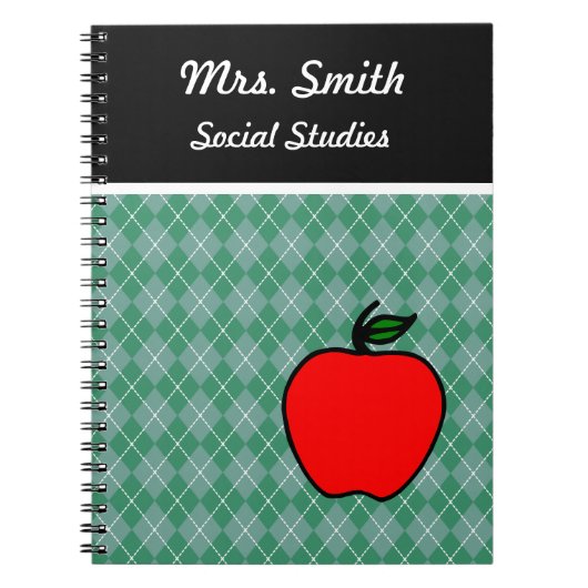Geschenk des Custom Teacher's Apple Class Notebook Notizblock (Vorderseite)