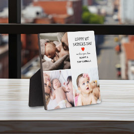 Geschenk des ersten Vaters | Niedliche FotoCollage Fotoplatte
