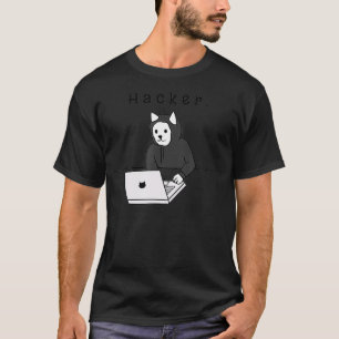 Geschenk des Hacker Cat Security Engineers T-Shirt