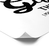 Geschenk des Herrn, Schwarzer Schriftart Poster (Ecke)