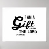 Geschenk des Herrn, Schwarzer Schriftart Poster (Vorne)