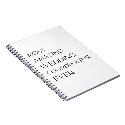 Geschenk des Hochzeitskoordinators von der Braut Notizblock (Rechte Seite)