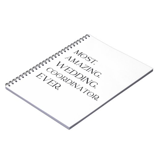 Geschenk des Hochzeitskoordinators von der Braut Notizblock (Linke Seite)
