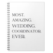 Geschenk des Hochzeitskoordinators von der Braut Notizblock (Vorderseite)