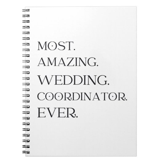 Geschenk des Hochzeitskoordinators von der Braut Notizblock (Vorderseite)