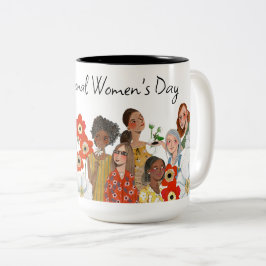 Geschenk des Internationalen Frauentags Zwei-Tone- Zweifarbige Tasse