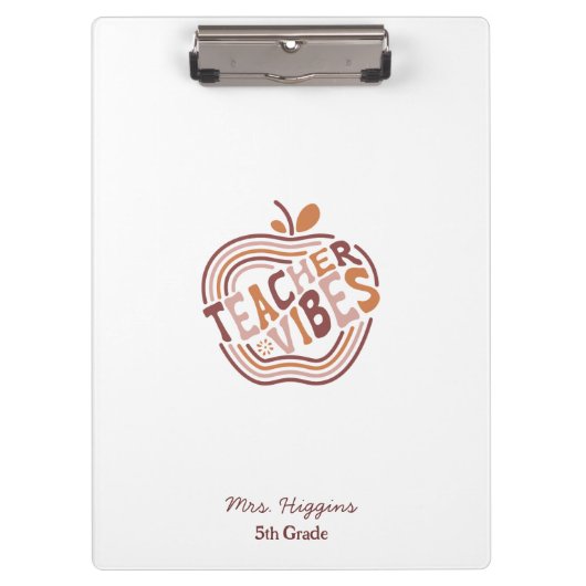 Geschenk des Lehrers Apple Apprecision Klemmbrett (Vorderseite)