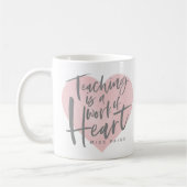 Geschenk des Lehrers Aquarellherz Kaffeetasse (Links)