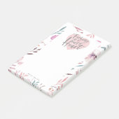 Geschenk des Lehrers Aquarellherz Post-it Klebezettel (angewinkelt)