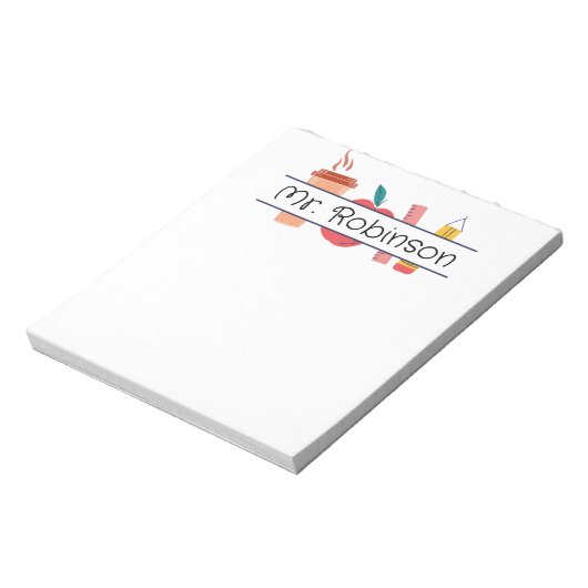 Geschenk des Lehrers, benutzerdefinierbarer Editor Notizblock (Rotiert)