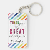 Geschenk des Lehrers danke für das großartige Schu Schlüsselanhänger (Rückseite)