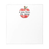 Geschenk des Lehrers Eigene Anmerkung aus dem Lehr Notizblock (Vorderseite)