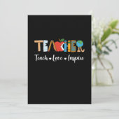 Geschenk des Lehrers Einladung (Stehend Vorderseite)