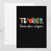 Geschenk des Lehrers Einladung (Vorne/Hinten)