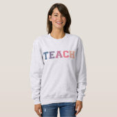 Geschenk des Lehrers, farbenfrohe Lehrerin Sweatshirt (Vorne ganz)