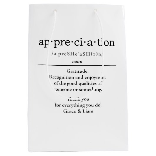 Geschenk des Lehrers für CoWorker Mittlere Geschenktüte (Vorderseite)