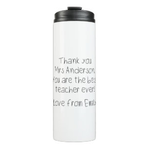 Geschenk des Lehrers für die Nachrichtenverarbeitu Thermosbecher