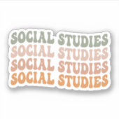 Geschenk des Lehrers Geschichte Aufkleber (Vorderseite)