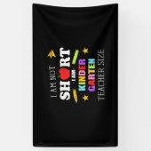 Geschenk des Lehrers Ich bin Kindergarten Lehrerin Banner (Vertikal)
