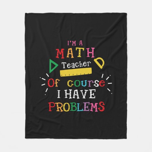 Geschenk des Lehrers Ich bin Mathematiklehrer Fleecedecke (Vorderseite)