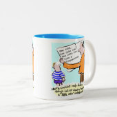 Geschenk des Lehrers. Kinderbuch ganz ehrgeizig Zweifarbige Tasse (VorderseiteRechts)