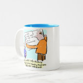 Geschenk des Lehrers. Kinderbuch ganz ehrgeizig Zweifarbige Tasse (Vorderseite Links)