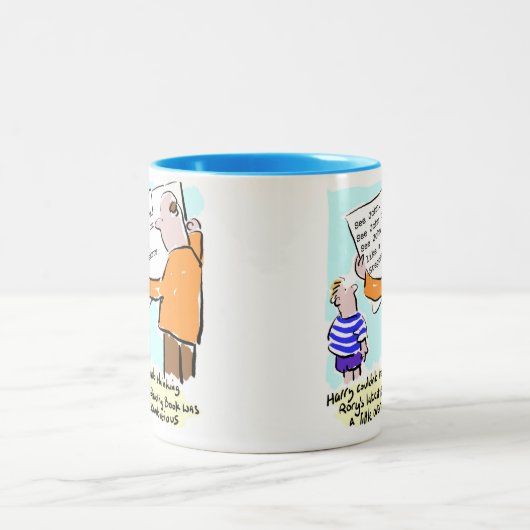 Geschenk des Lehrers. Kinderbuch ganz ehrgeizig Zweifarbige Tasse (Mittel)