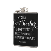 Geschenk des Lehrers Vielen Dank Zitat Wertschätzu Flachmann (Links)