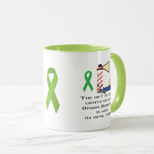 Geschenk des Leuchtturms der Liebe Tasse (VorderseiteRechts)