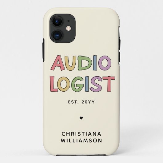 Geschenk des personalisierten Audiologen Audiology Case-Mate iPhone Hülle (Rückseite)