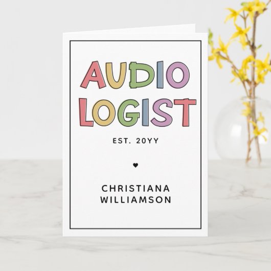 Geschenk des personalisierten Audiologen Audiology Karte (Gelbe Blume)