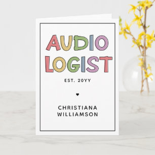Geschenk des personalisierten Audiologen Audiology Karte