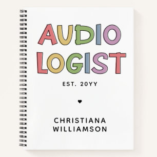 Geschenk des personalisierten Audiologen Audiology Notizblock
