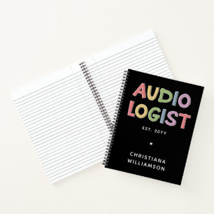 Geschenk des personalisierten Audiologen Audiology Notizblock