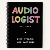 Geschenk des personalisierten Audiologen Audiology Notizblock (Vorderseite)