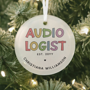Geschenk des personalisierten Audiologen Audiology Ornament Aus Glas
