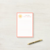 Geschenk des Personalisierten Lehrers für Sunshine Post-it Klebezettel (Auf Schreibtisch)