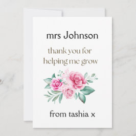 Geschenk des personalisierten Lehrers, Geschenk de Dankeskarte