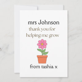 Geschenk des personalisierten Lehrers, Geschenk de Dankeskarte