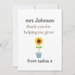 Geschenk des personalisierten Lehrers, Geschenk de Dankeskarte