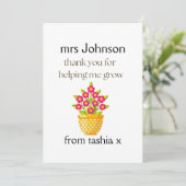 Geschenk des personalisierten Lehrers, Geschenk de Dankeskarte (Stehend Vorderseite)